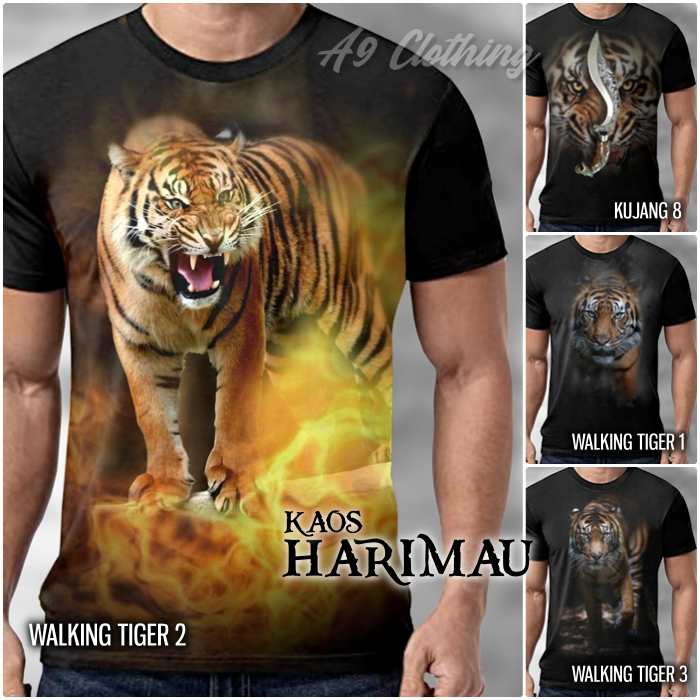 KAOS MACAN Harimau KUJANG Siliwangi Baju Kaos Maung Tiger T-Shirt Distro Kaos ANIMAL HARIMAU