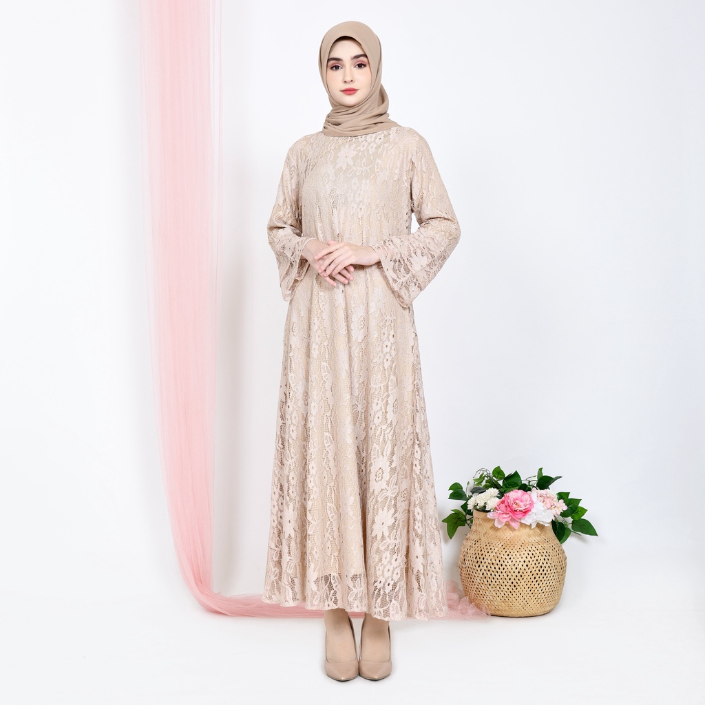 baju gamis wanita terbaru 2022/ Gamis Terbaru / Gamis Brukat / gamis katun