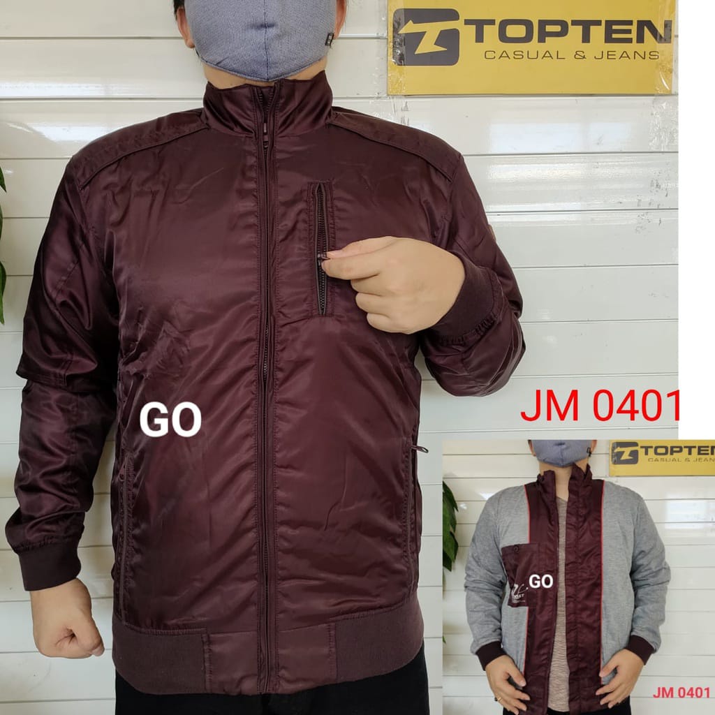 gos  TB TOPTEN JAKET PARASUT Cowok Casual Jaket Pria Tebal Cowok Jaket Outdorr