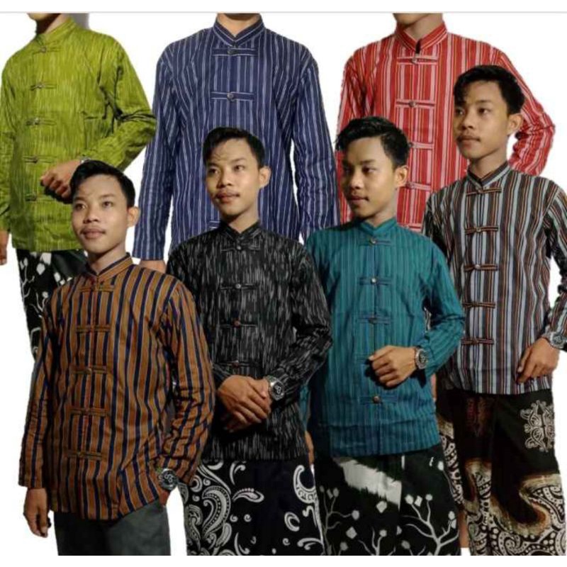 surjan lurik pria | Surjan | Lurik | surjan moderen | surjan sanghai | pakaian adat | surjan jogja s