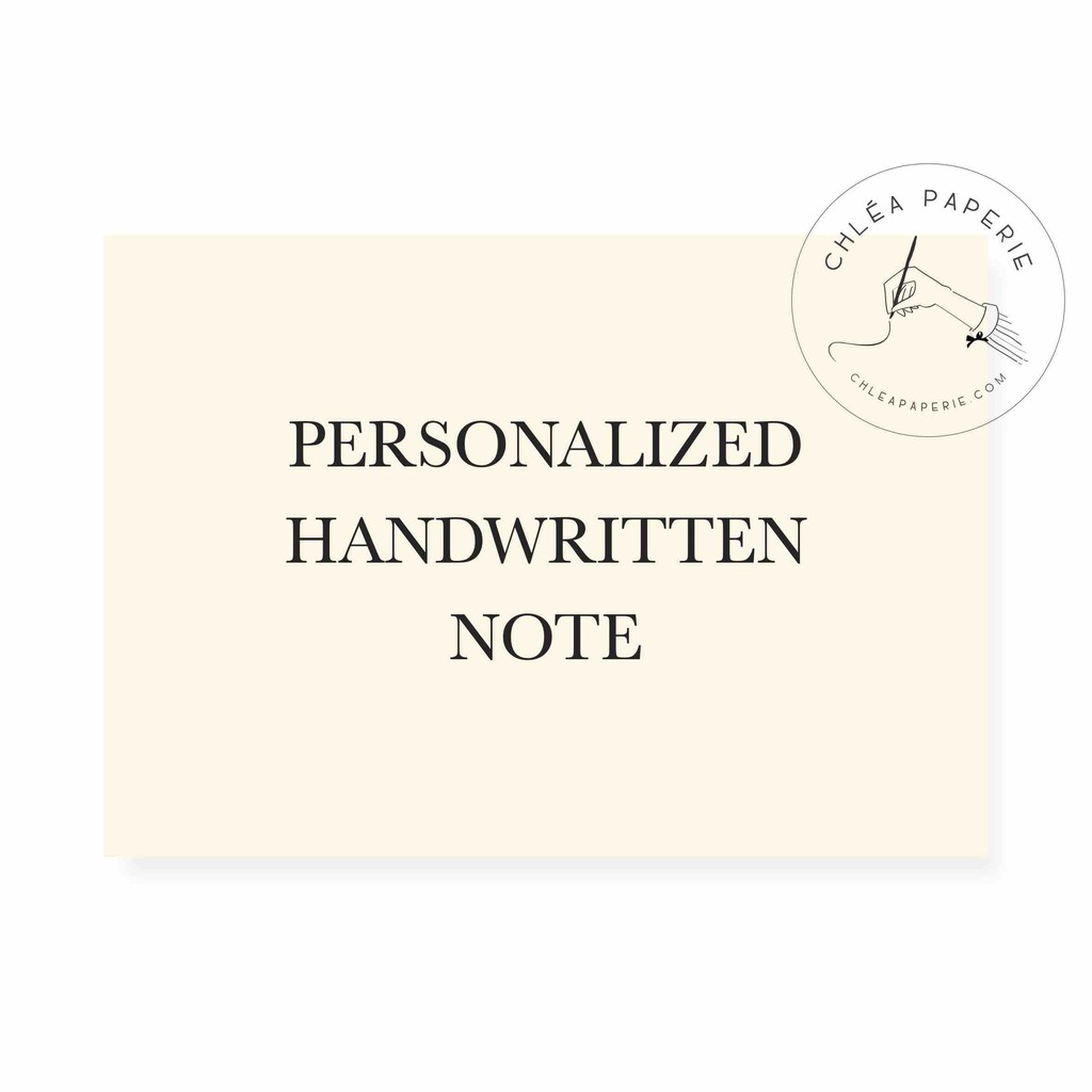 

Personalized Handwritten Note