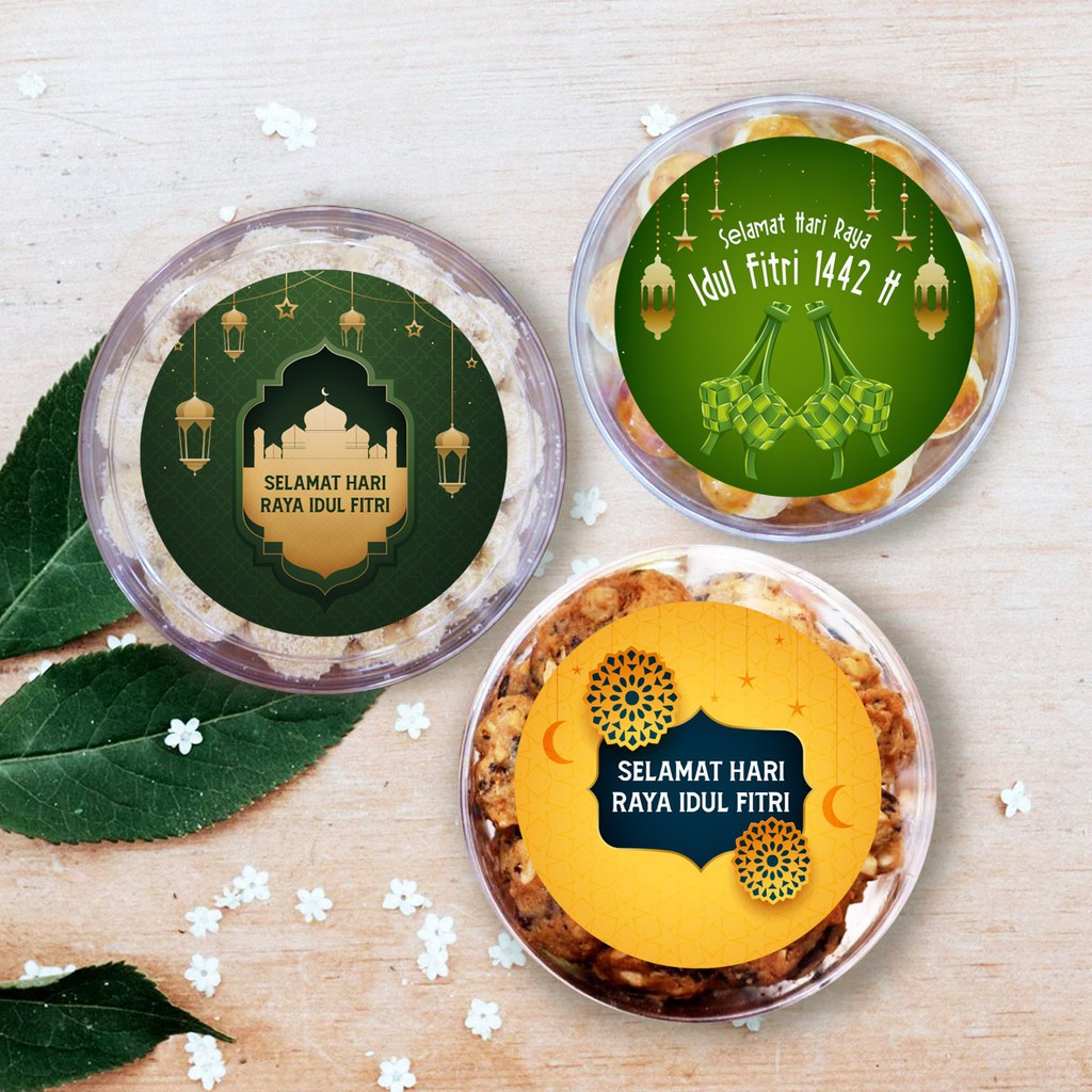 WELLEN PRINT - Cetak Sticker stoples hampers idul fitri / Print Stiker bulat custom parcel gift kado ucapan lebaran-7