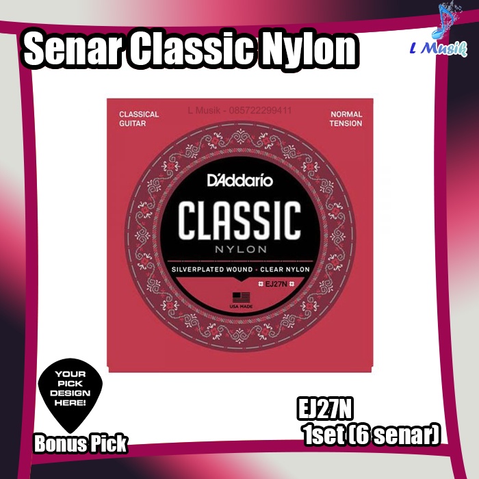 ORIGINAL SENAR GITAR D ADDARIO PROARTE | SENAR NYLON-SENAR KLASIK-SENAR CLASSIC | D ADDARIO EJ45-EJ46-EJ27N-EJ49