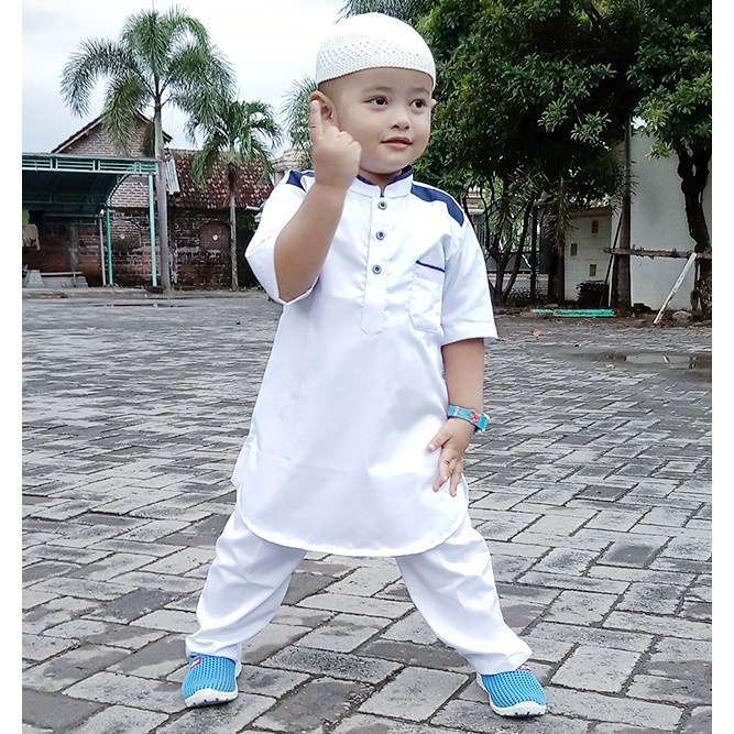 Setelan Baju Koko Anak Bahan Katun  Baju Muslim Anak Laki-Laki Size S M L XL