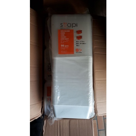 Thinwall Suapi 750ml Warna Putih, isi 50pcs