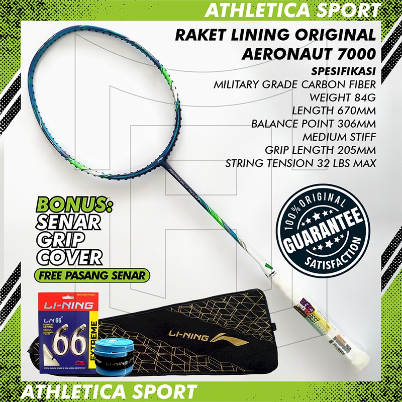 RAKET BADMINTON LINING ORIGINAL AERONAUT 7000