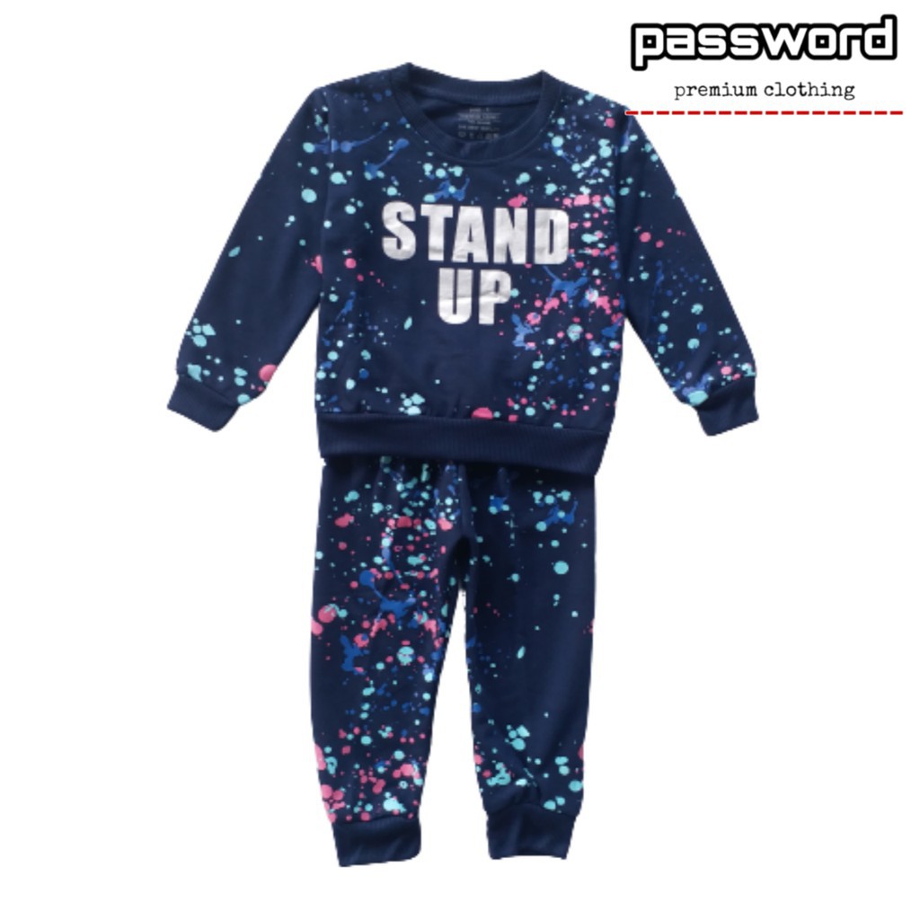 HappyOliver PASSWORD SET SWEATER STAND UP Setelan piyama 1 - 7 Tahun Baju Anak BerKualitas