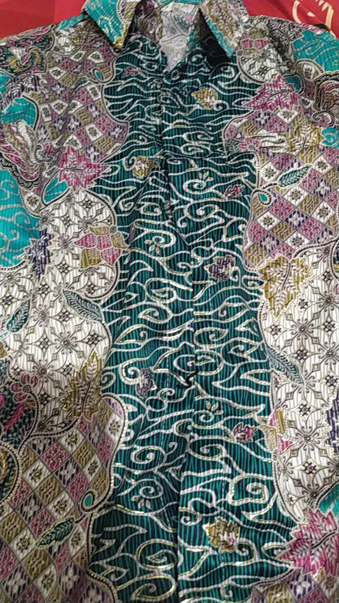 Couple Batik Pandora Kaftan  Dan Kemeja Batik Ayah Dan Anak