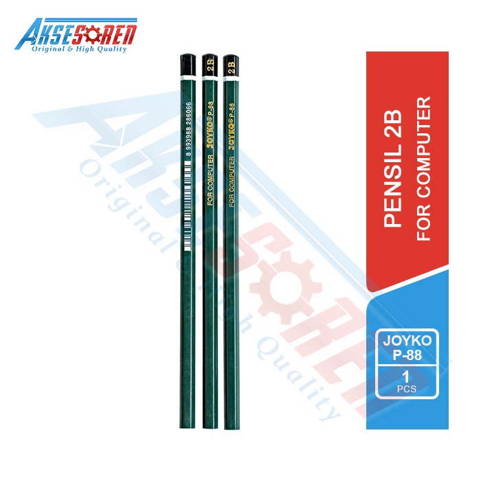 

Pensil 2B Joyko [P-88/1 Pcs] / Pinsil Alat Tulis Ujian Komputer / Pencil Gambar