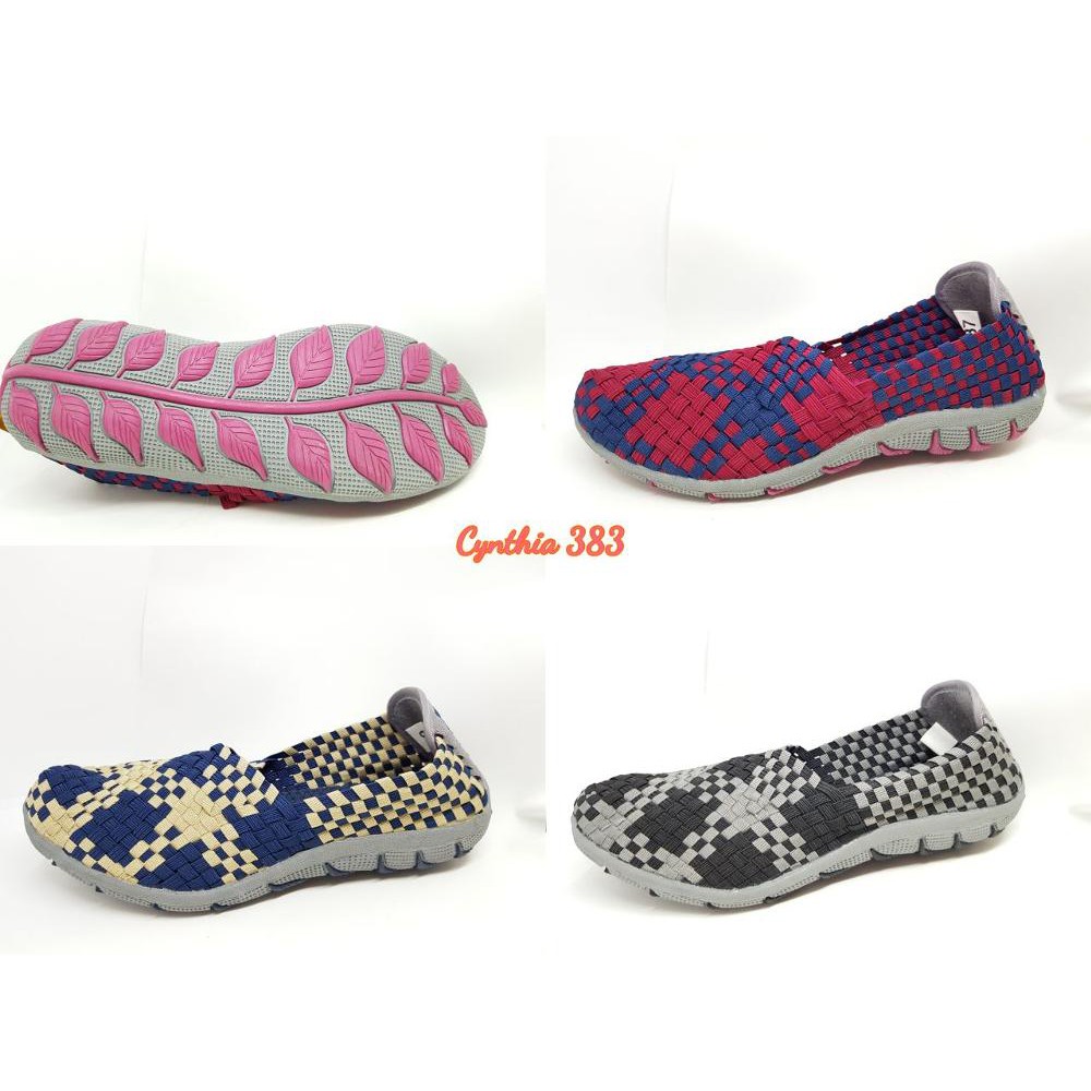 Promo CYNTHIA SEPATU RAJUT   SEPATU ANYAM   CYNTHIA FLAT 383 ORIGINAL Limited