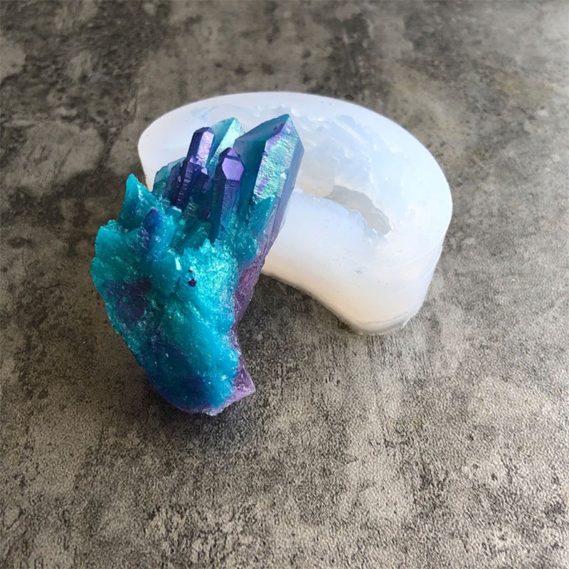 Moonlight Cetakan Batu Druzy Quartz Resin 5 Bentuk Untuk Membuat Perhiasan