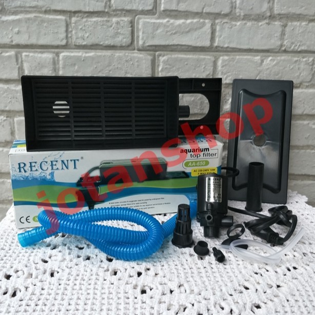 RECENT AA 650 AA650 top filter atas box kotak lengkap aquarium aquascape