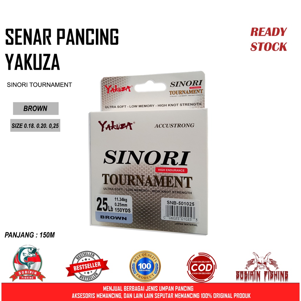Senar pancing Nylon Yakuza Sinori & sensor Tournamnet - Senar pancing lomba Galatama & Galapung