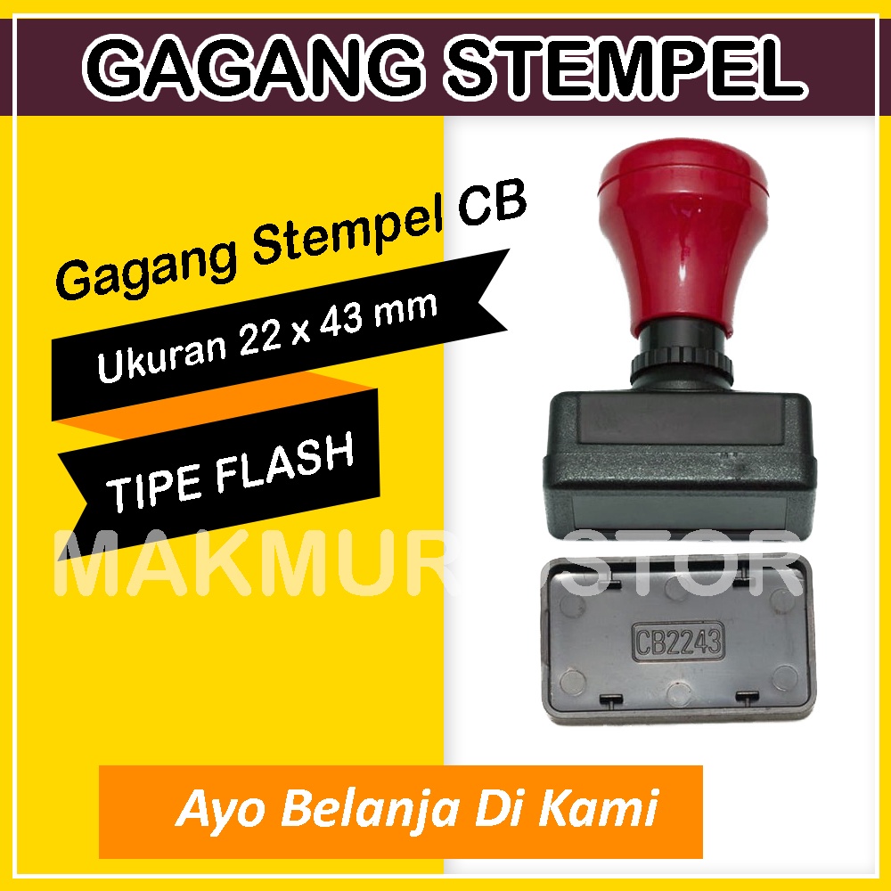 

Gagang stempel CB ukuran 22 x 43 mm