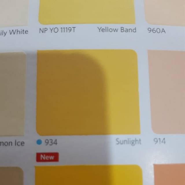 CAT TEMBOK VINILEX NIPPON PAINT WARNA SUNLIGHT 934 ISI 5KG