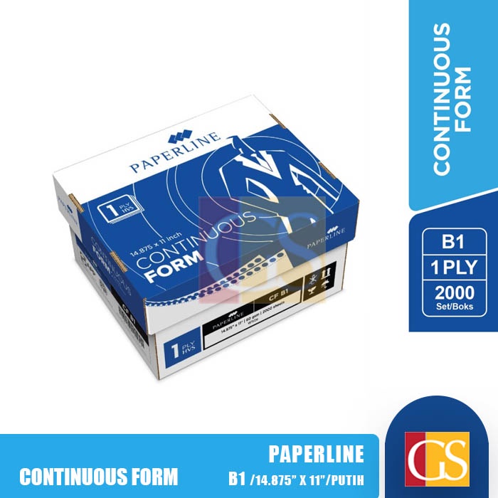 

Kertas Continuous Form B1 Paperline 14 7/8 x 11 inch 1 ply Polos Utuh