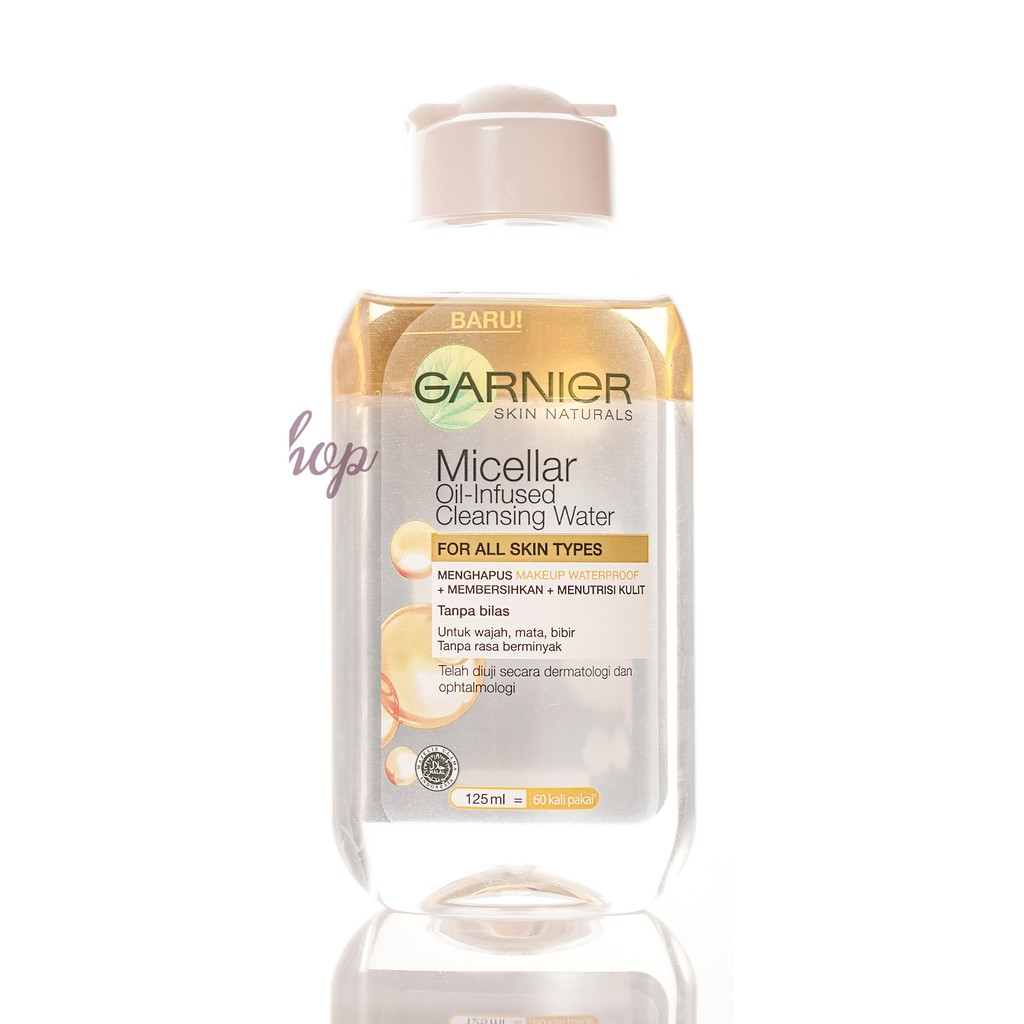 ❤️Glamouroseshop❤️ Garnier Micellar Oil Infused Cleansing Water (PUTIH) 125 ml