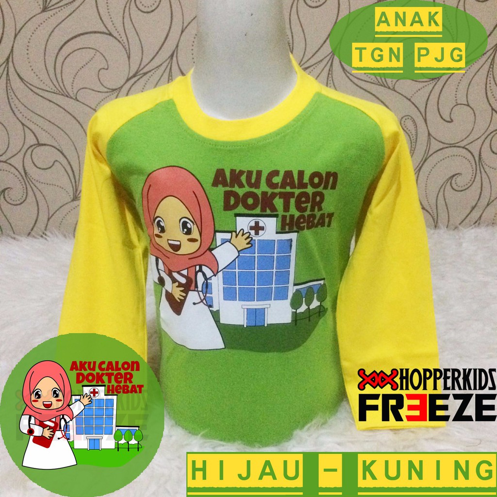 Kaos Karakter Anak Perempuan Kaos Raglan Anak Cewek Karakter Dokter Baju Anak Perempuan Islami