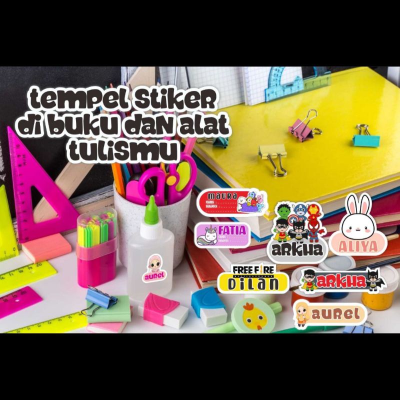 

Stiker Nama dan Mata Pelajaran
