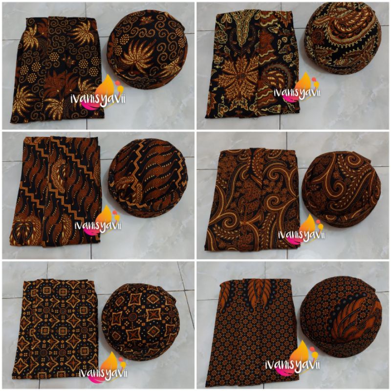 [1set] Jarik Cowok + Blangkon, Motif Baru Lebih Lengkap