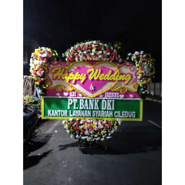 Karangan Bunga Happy Wedding | Bunga Papan Happy Wedding | Bunga Papan