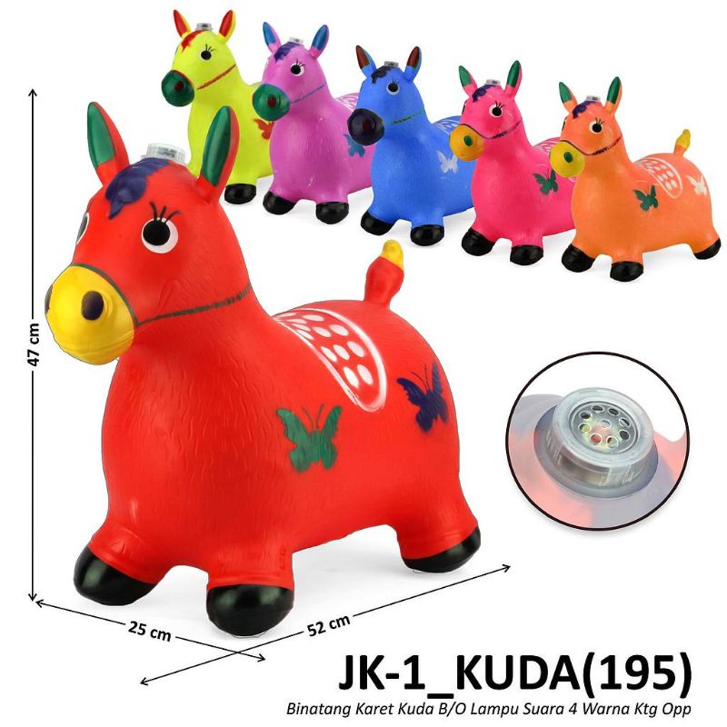 Mainan Anak Jumping Animal Kuda Sapi Rusa Kelinci Gajah Jerapah