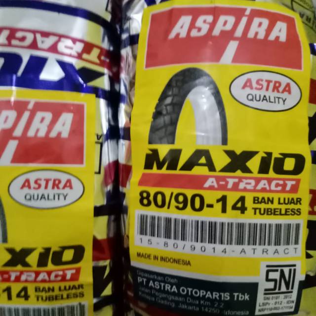 Ban tubeless maxio A-Track 80/90-14 for beat/F1/esp/street/pop/Mio J/M3/mZ/scoopy/Vario 110/125/150