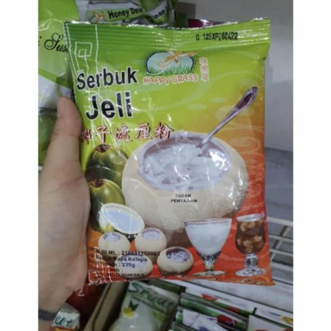 

~~~~~] HAPPY GRASS coconut jelly powder 225gr puding kelapa