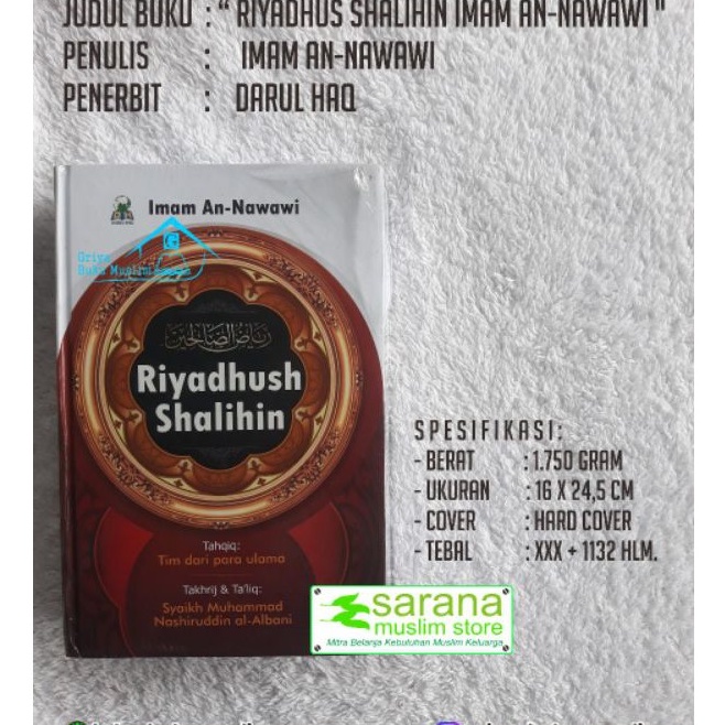 Jual Buku Best Seller Riyadhus Shalihin Imam An Nawawi Indonesia Shopee