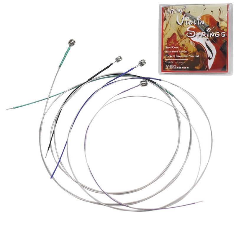 4pcs Senar Biola E-A-D-G Bahan Baja Nikel Chromium