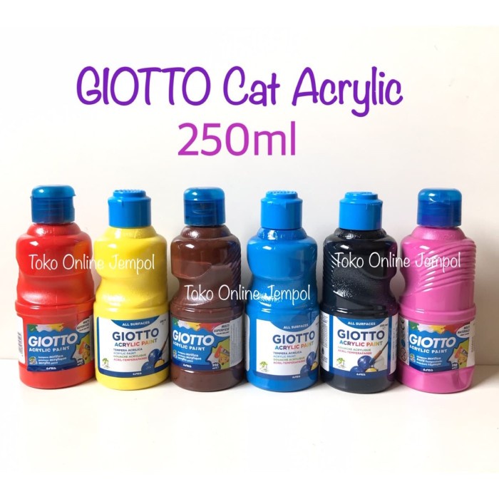 

Cat Acrylic Paint GIOTTO 250ml satuan Akrilik cet ATK0821GT - Merah