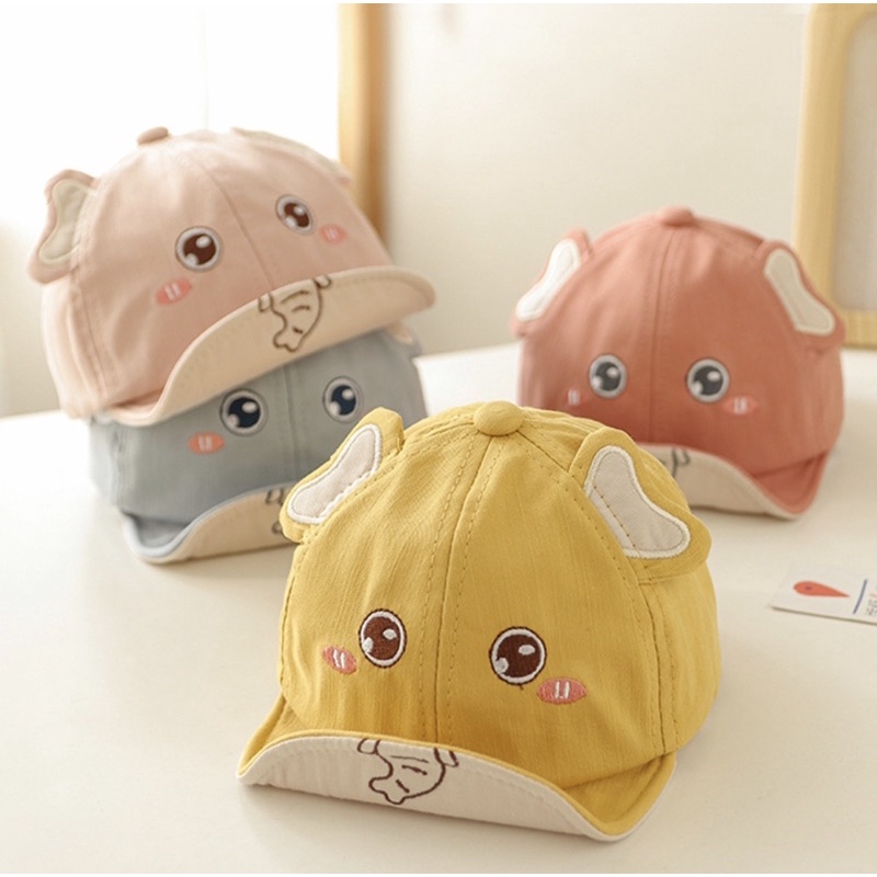 5-18 bulan Topi Anak Bayi Model Gjh Elephant Polos Unisex Anak Laki Laki Anak Perempuan / Baby Baseball Hat Cap