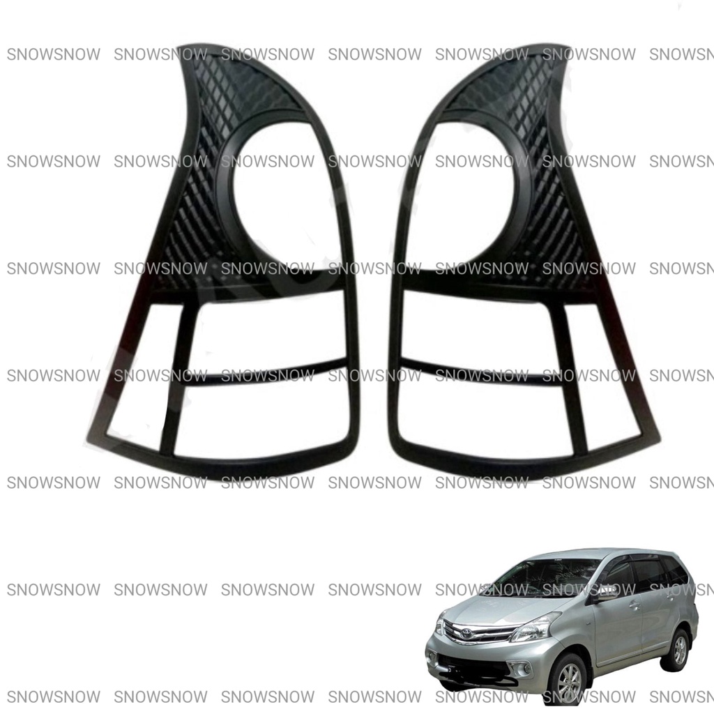 Garnish Lampu Belakang All New Avanza 2012 2014 Hitam