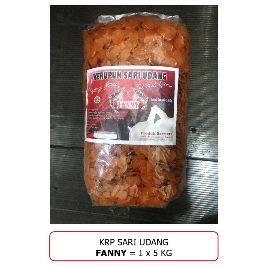 

Kerupuk Sari Udang Fanni @5kg / Bal