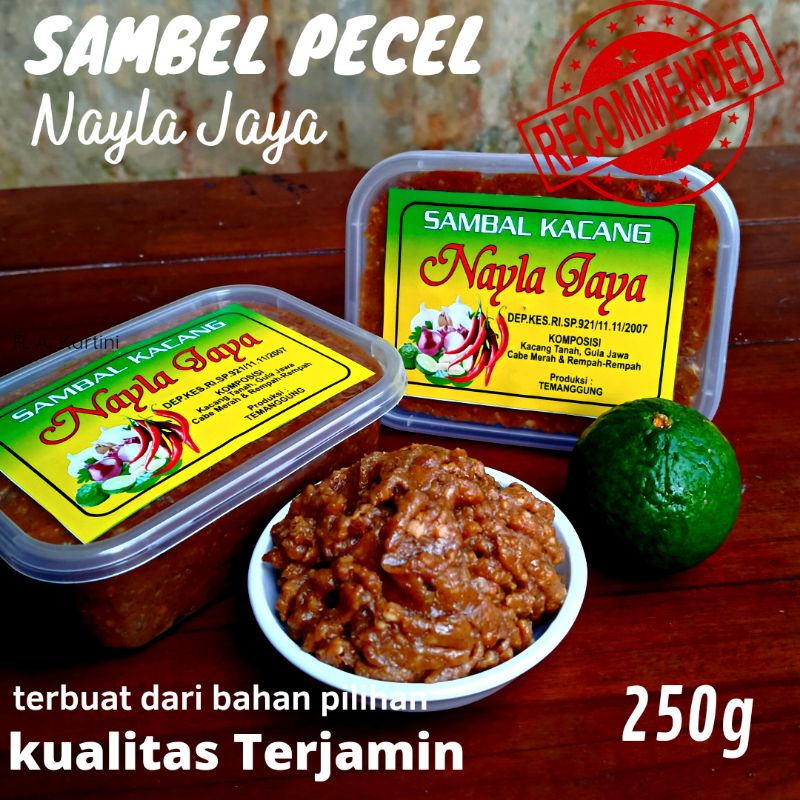 

Sambel pecel Original Bumbu kacang kemasan Thinwall 250gr Sambal Kacang Nayla jaya