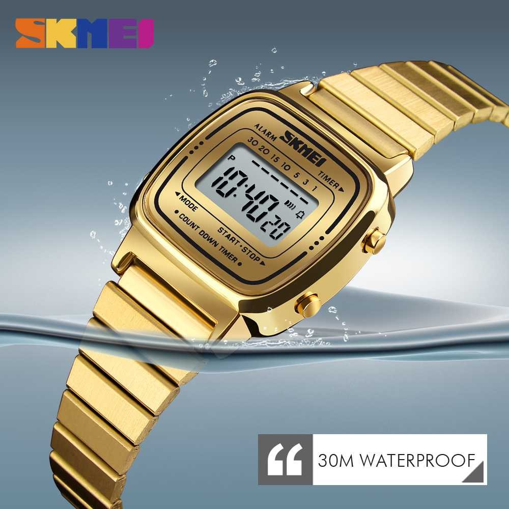 Jam Tangan Digital Wanita Skmei JT 121 Jam Tangan Cewek Cantik Waterproof Skemei Terbaru Anti Air