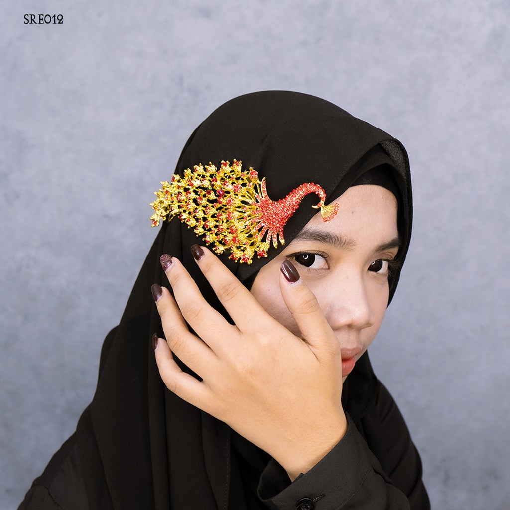 [PRODUK TERLARIS] SIRKAM HIJAB AKSESORIS WEDDING SANGGUL GOLD SRE012