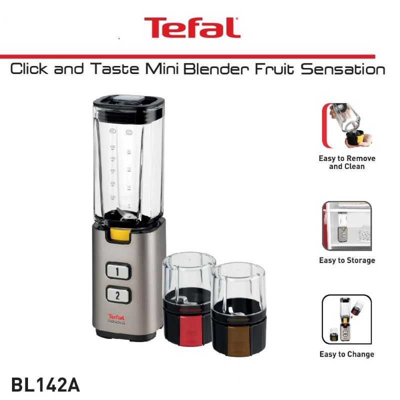 Jual Tefal Click Taste Mini Blender Fruit Sensation BL142A Original
