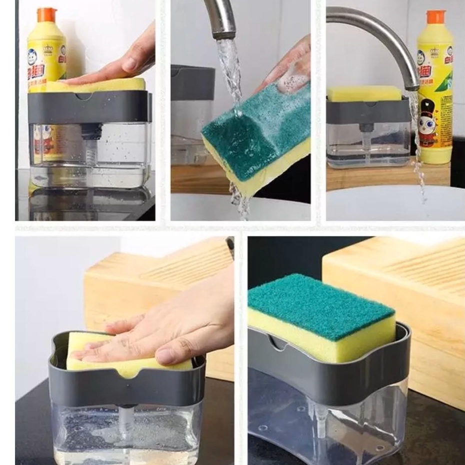 Dispenser Sabun Cuci Piring / Tempat Sponge Cuci Piring / Kotak Sabun Cuci Piring / Pump Dispenser Sabun