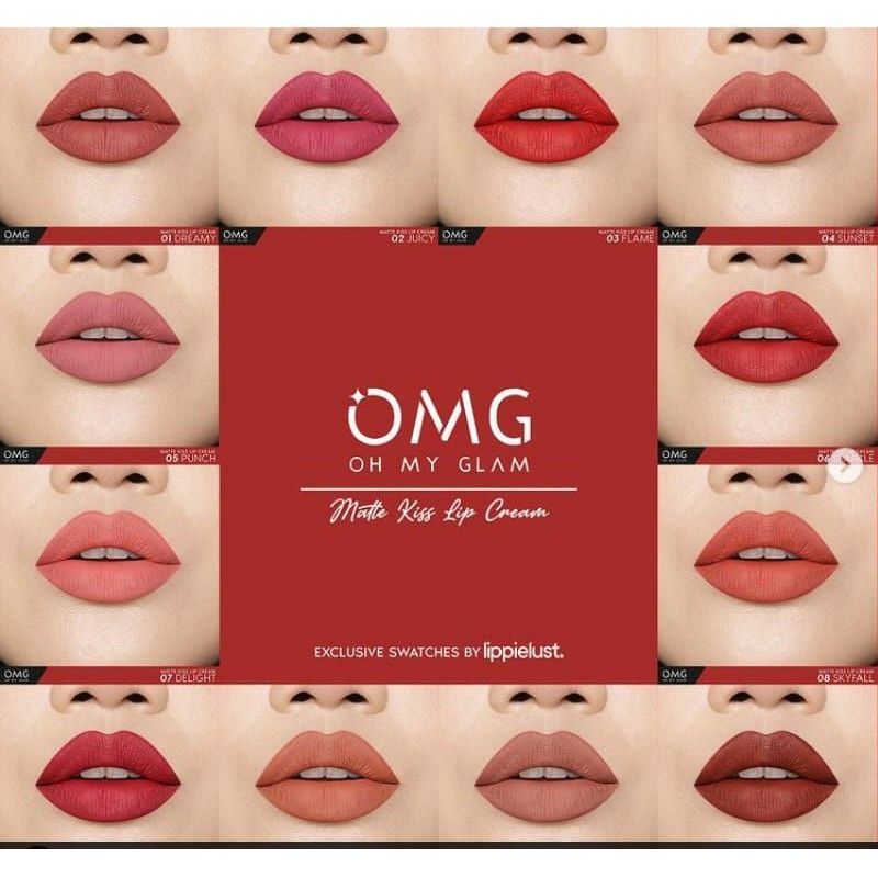 OMG oh my glam matte kiss lip cream | lip cream OMG delight | lip cream omg no 7 | lipstick OMG