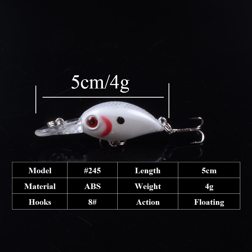 Shengyao 1Pcs Mini Crankbait Minnow Umpan Pancing Swimbait 5.2cm/3.8g Fishing Lure Ikan Bass Floating Bait