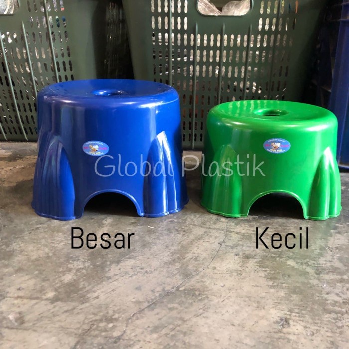 BESAR - Kursi Bangku Jongkok Dingklik Plastik Bulat