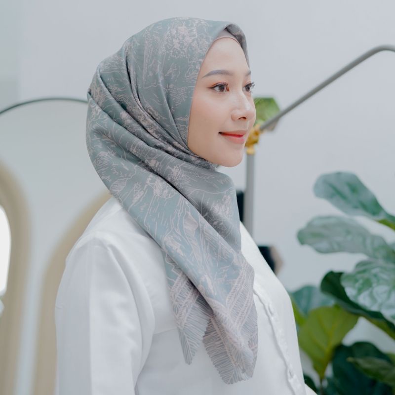 Voal Premium motif pemandangan shiki series / Jilbab voal lasercut / hijab voal motif premium