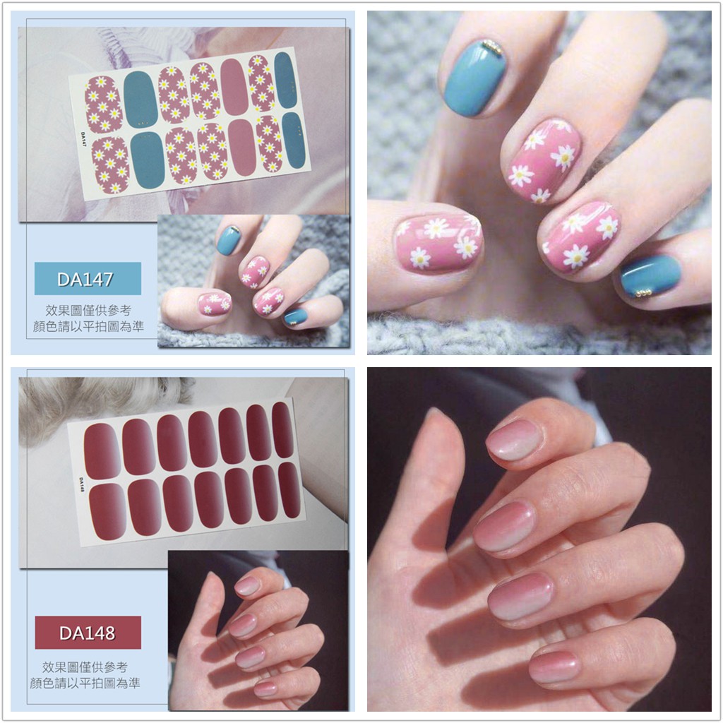 &lt;Jjoygirl&gt;DA Nail Sticker Motif / Sticker Kuku / Stiker Kuku / Nail Stiker Glitter / Stripes Design