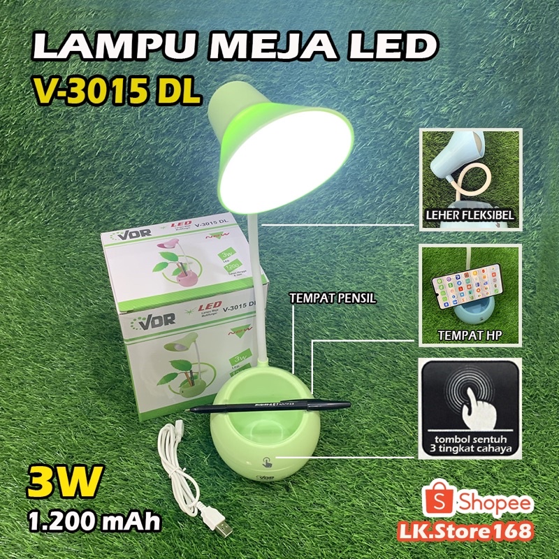 Lampu Meja Belajar LED VDR V-3015DL