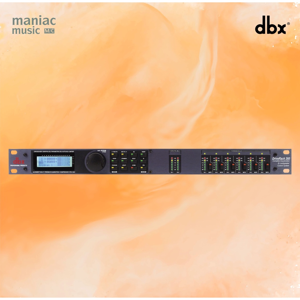 DBX DriveRack 260 - Loudspeaker Management System. Feedback Elimination. Auto EQ Function