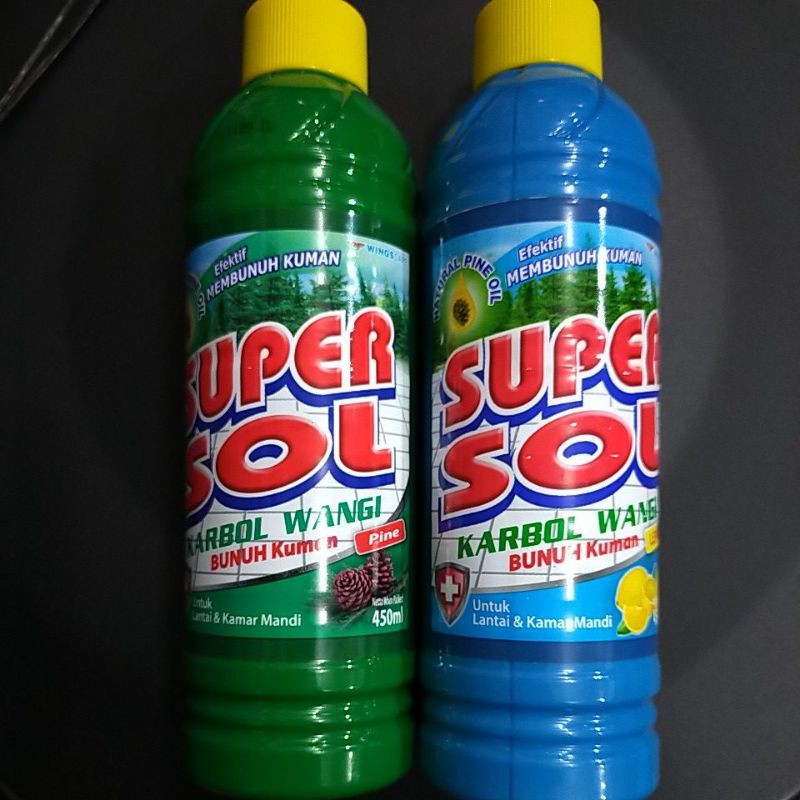 super sol karbol wangi botol 450 ml