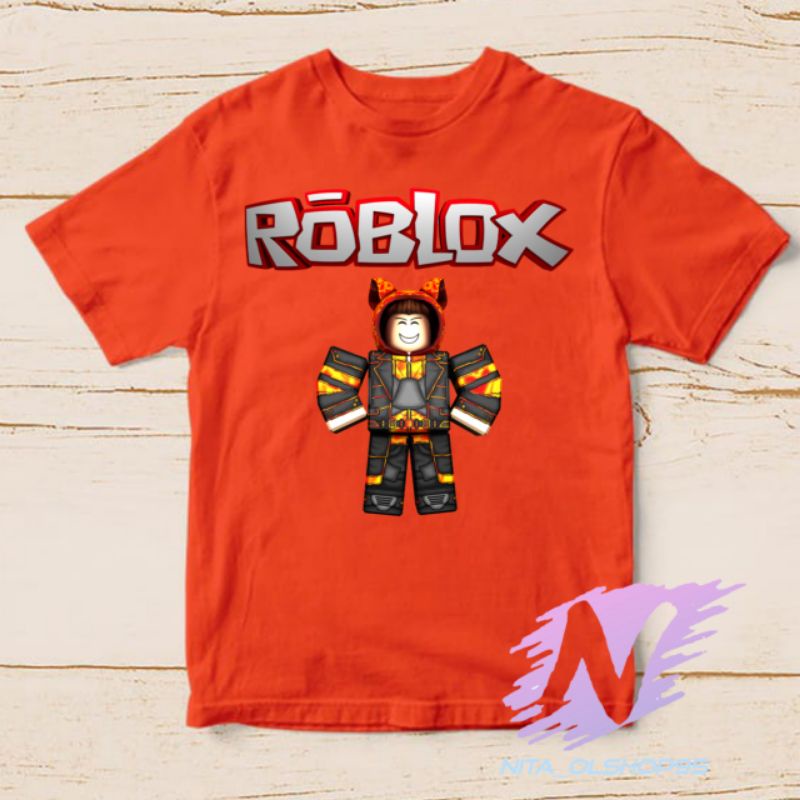 baju minicraft roblox kaos anak karakter boykids roblox Minecraft