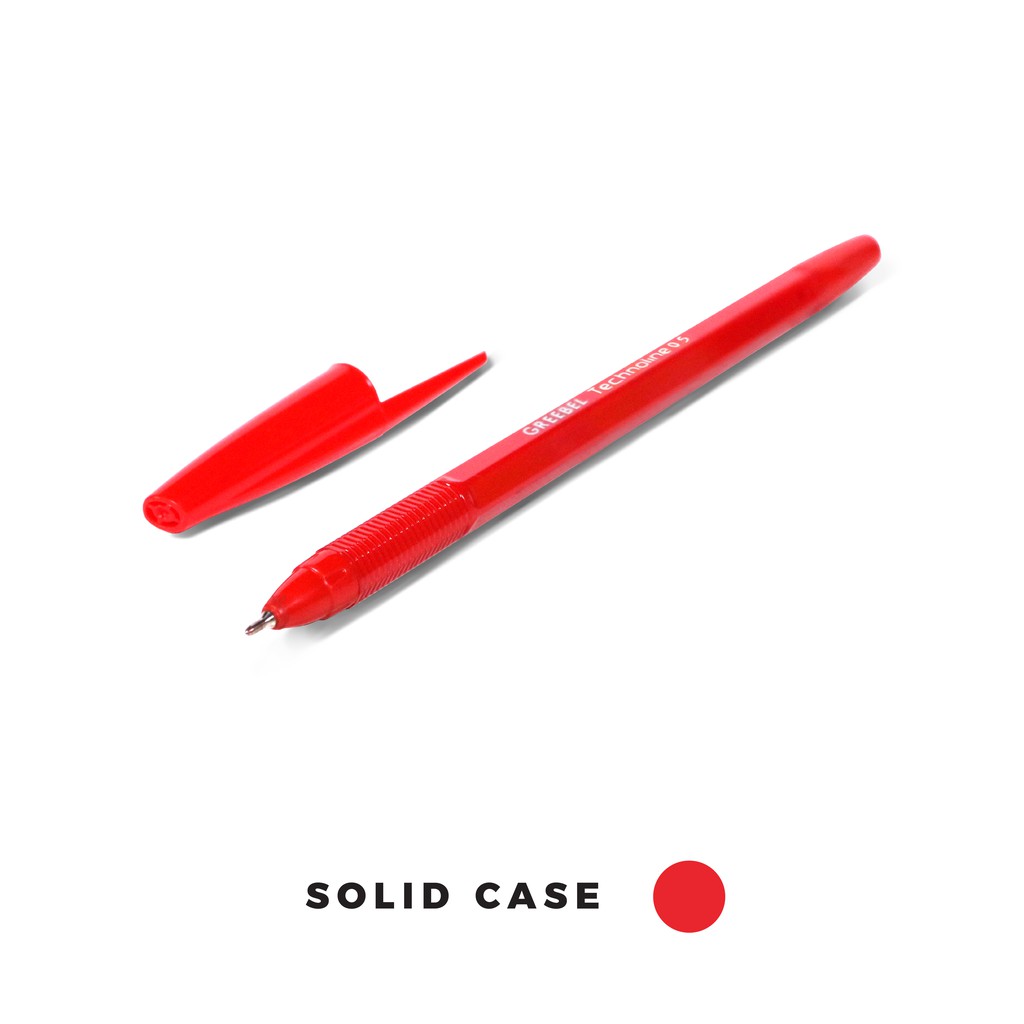 BALLPOINT PULPEN TECHNOLINE RED/MERAH 12+1pc