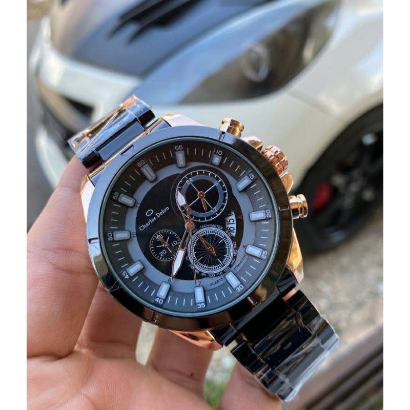 JAM TANGAN CHARLES DELON COWO ORIGINAL